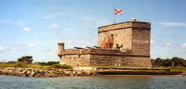 Fort Matanzas stands sentinal in the marsh.